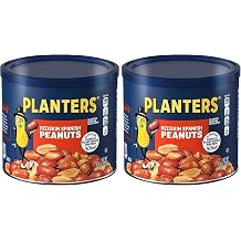 PLANTERS Redskin Spanish Peanuts, Roasted Salted Peanuts 12.5 oz Jars Pack of 12