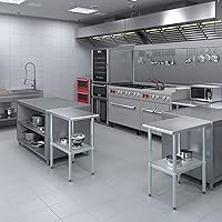 Vista 2 de Mesa de trabajo de acero inoxidable, mesa de metal