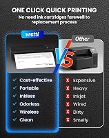vretti P83 A4 Hordozható Termál Nyomtató Bluetooth Okostelefonhoz Android iOS 5