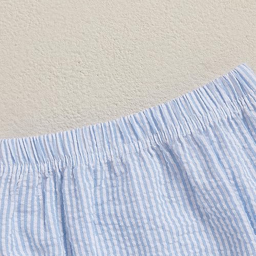 Miniatura 3 de GOOCHEER Traje de primer cumpleaños para bebé, verano, 1 pastel, pato, rayas, burbujas, pantalones cortos para pañales, ropa