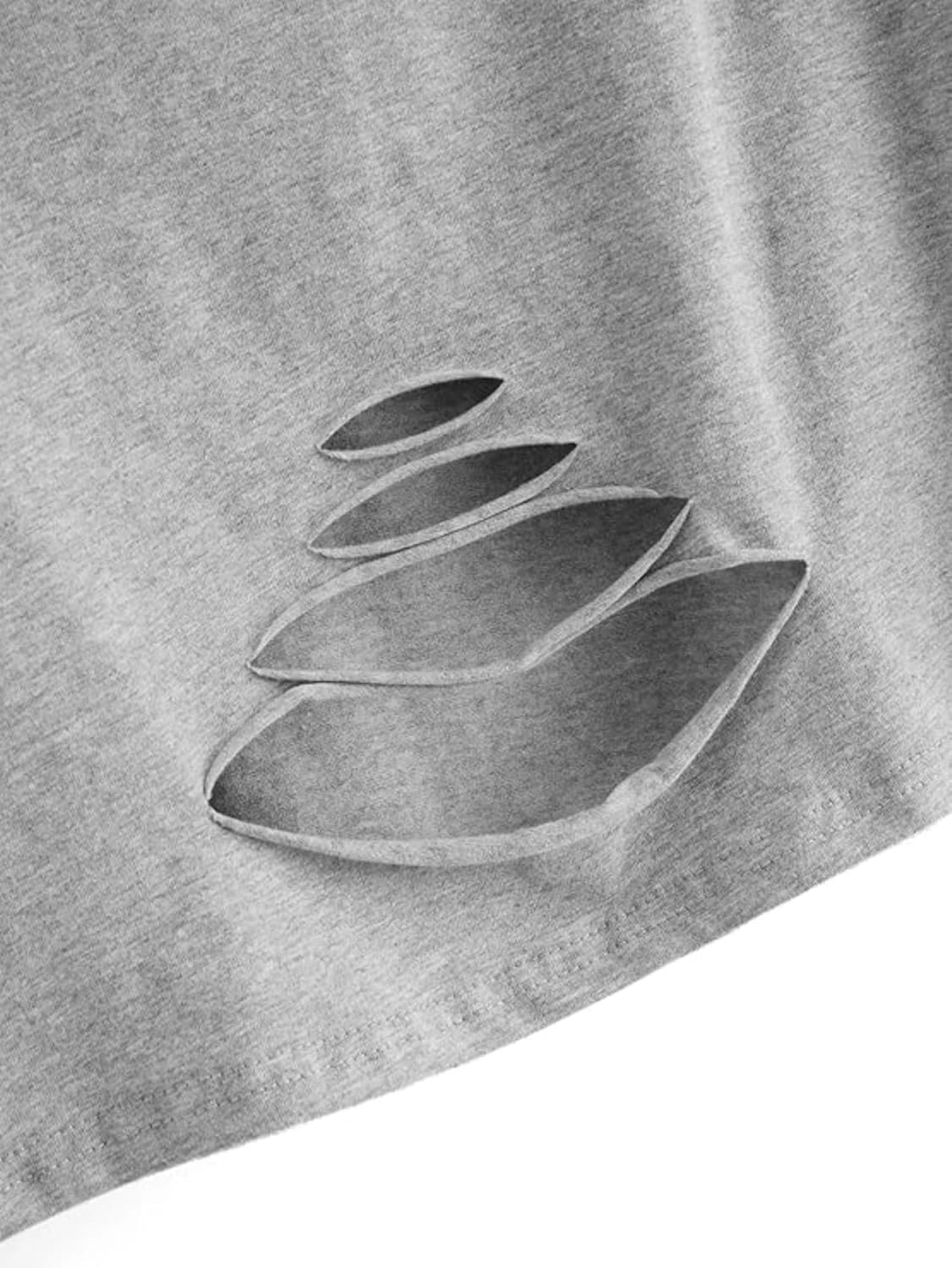 Graphic Oversized Crop Tops for Women Loose Cropped Distressed Tshirt Short-Sleeve Vintage Boxy Tee Shirts - Image 3