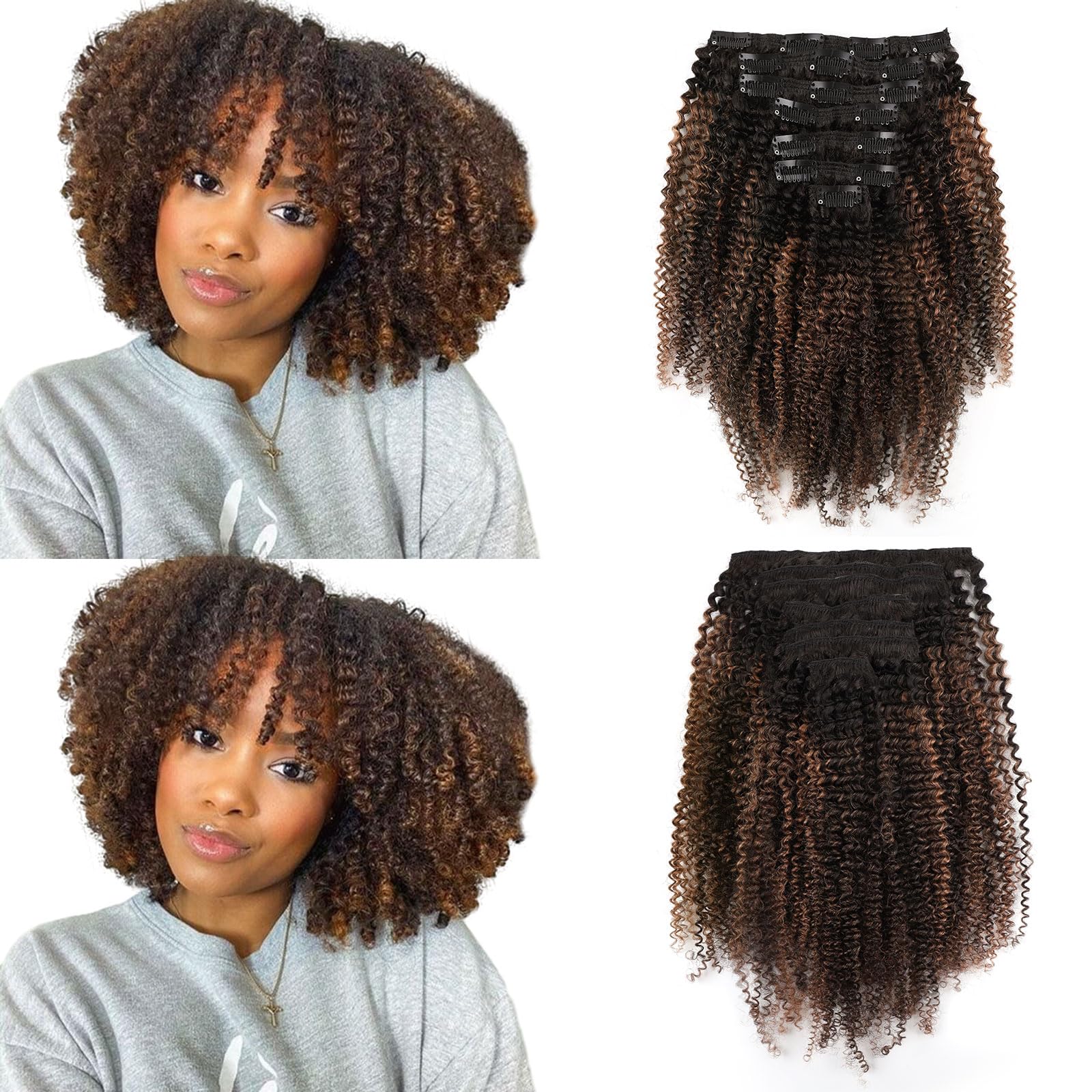 ABH AMAZINGBEAUTY HAIR Afro Curly Clip In Hair Extensions