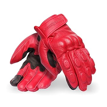 Royal Enfield Burnish Gloves Red (2XL)24CM (RRGGLM000080)