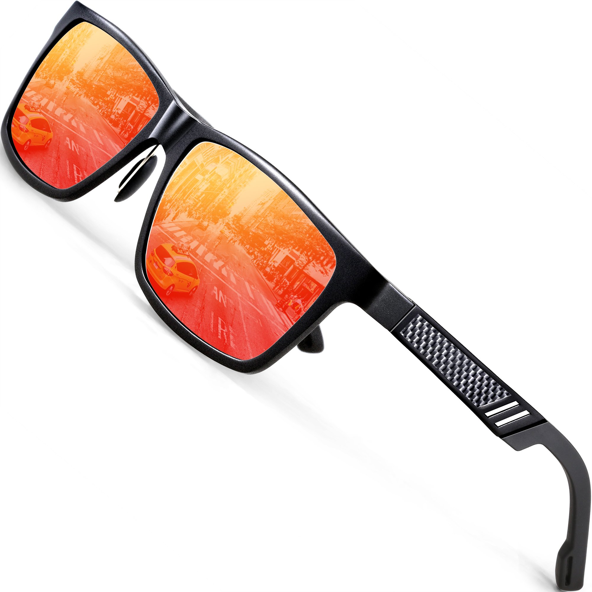 ATTCL - Lunettes De Soleil Polarisées Homme - Cadre Métal Léger - UV400 CAT3 - Pour Sport/Conduite - 22g