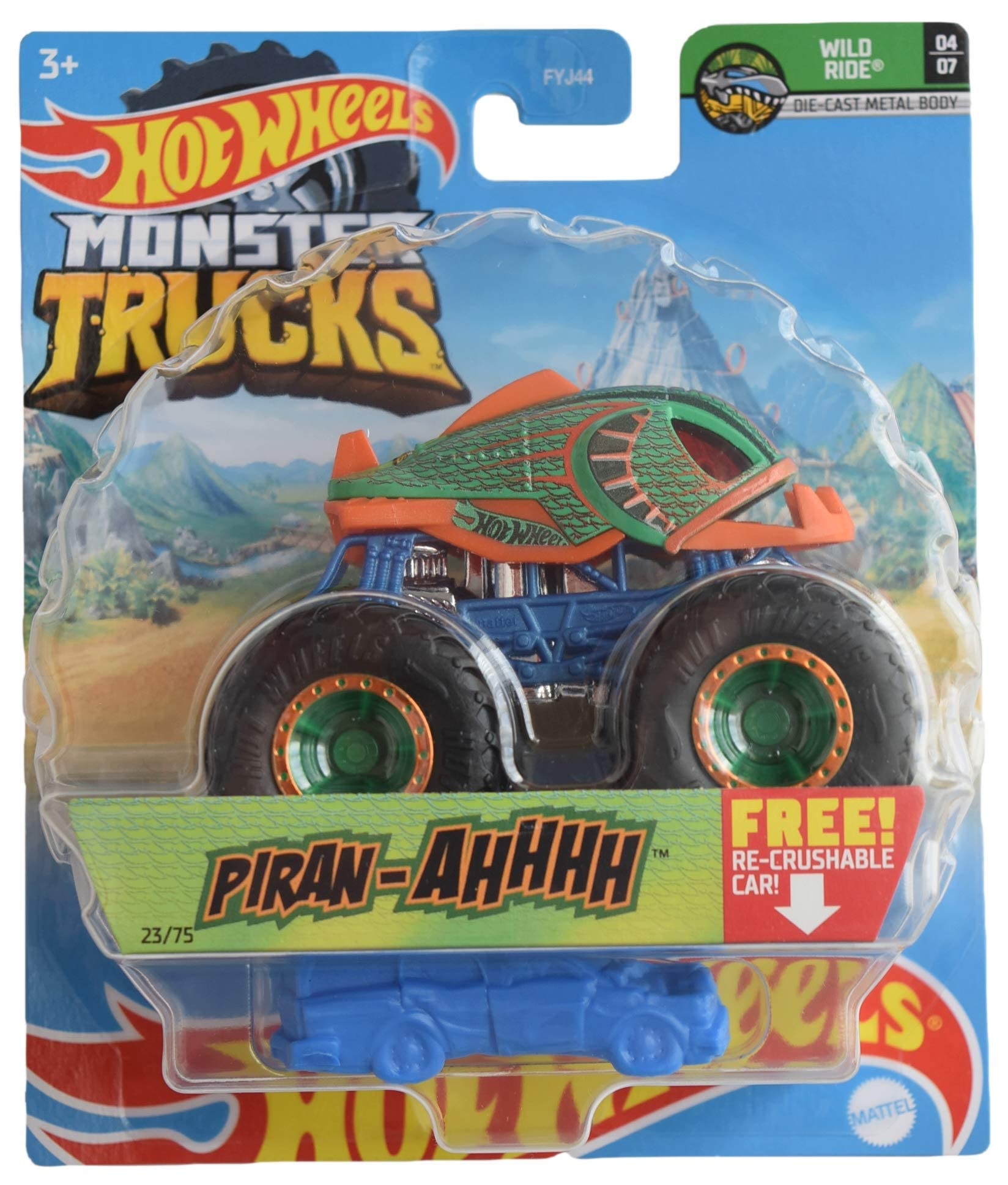 Hot Wheels Monster Trucks Piran Ahhhh, Re-Crushable