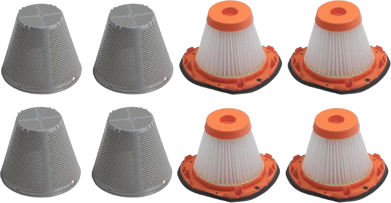 Fette Filter - Vacuum Filter Set Compatible with BLACK+DECKER 20V MAX POWERCONNECT Handheld Vacuum Models BCHV001C1, BCHV001B, for CRAFTSMAN CMCVH001B Part # BCHVF10, CMCVHF10, N900287 - Pack of 4