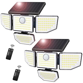 soysout Solar Outdoor Lights Security Lights with Remote Control