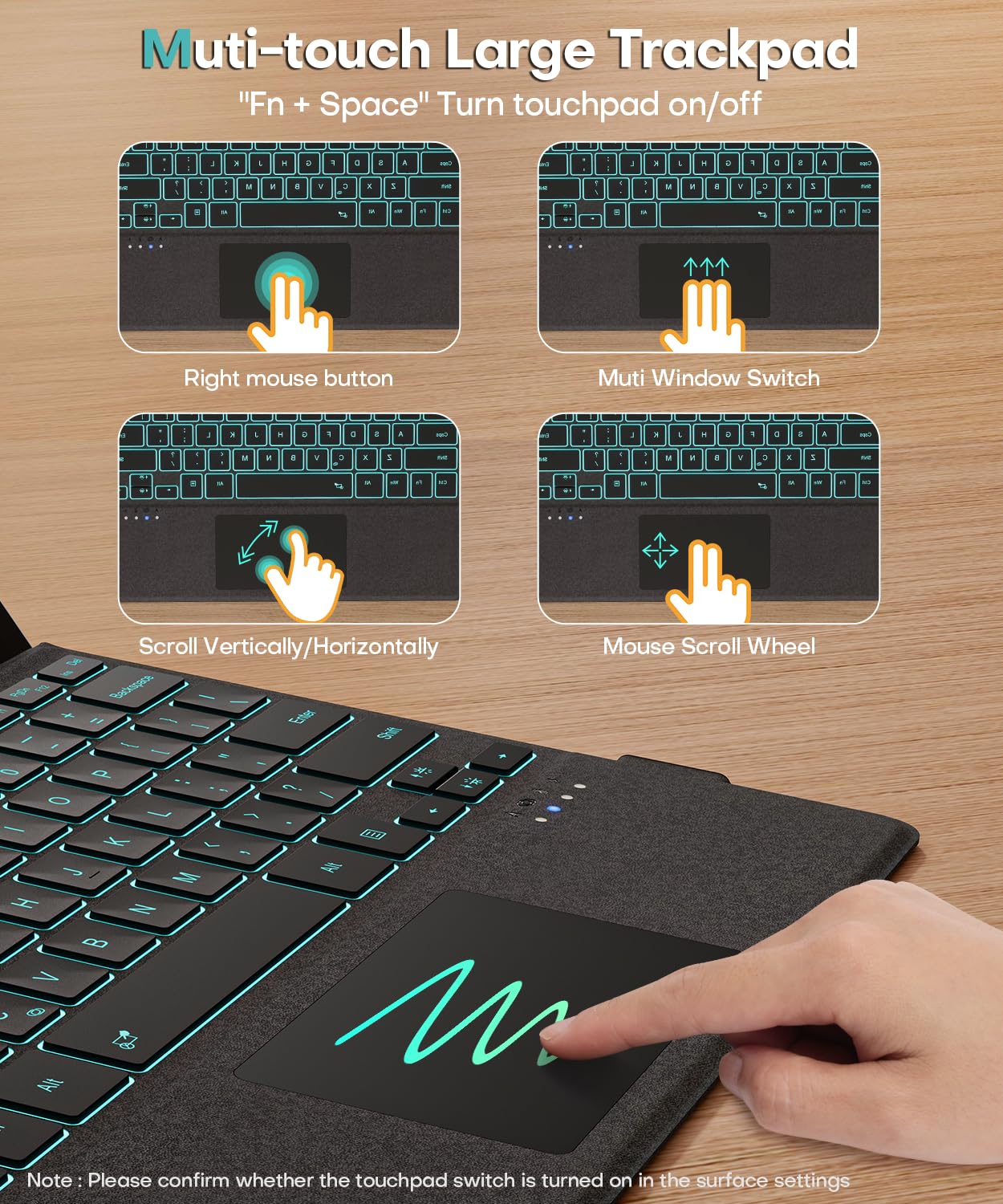 Amazon.com: Surface Pro Keyboard for Microsoft Surface Pro 7/6/5/4