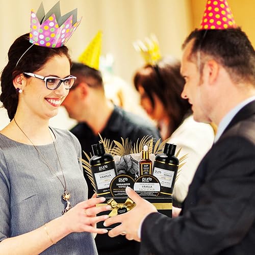 Miniatura 6 de Juego de regalo de baño y cuerpo puro para hombre. Cesta de regalo de spa natural de 7 piezas para hombres. ¡El juego de regalo de spa es el regalo