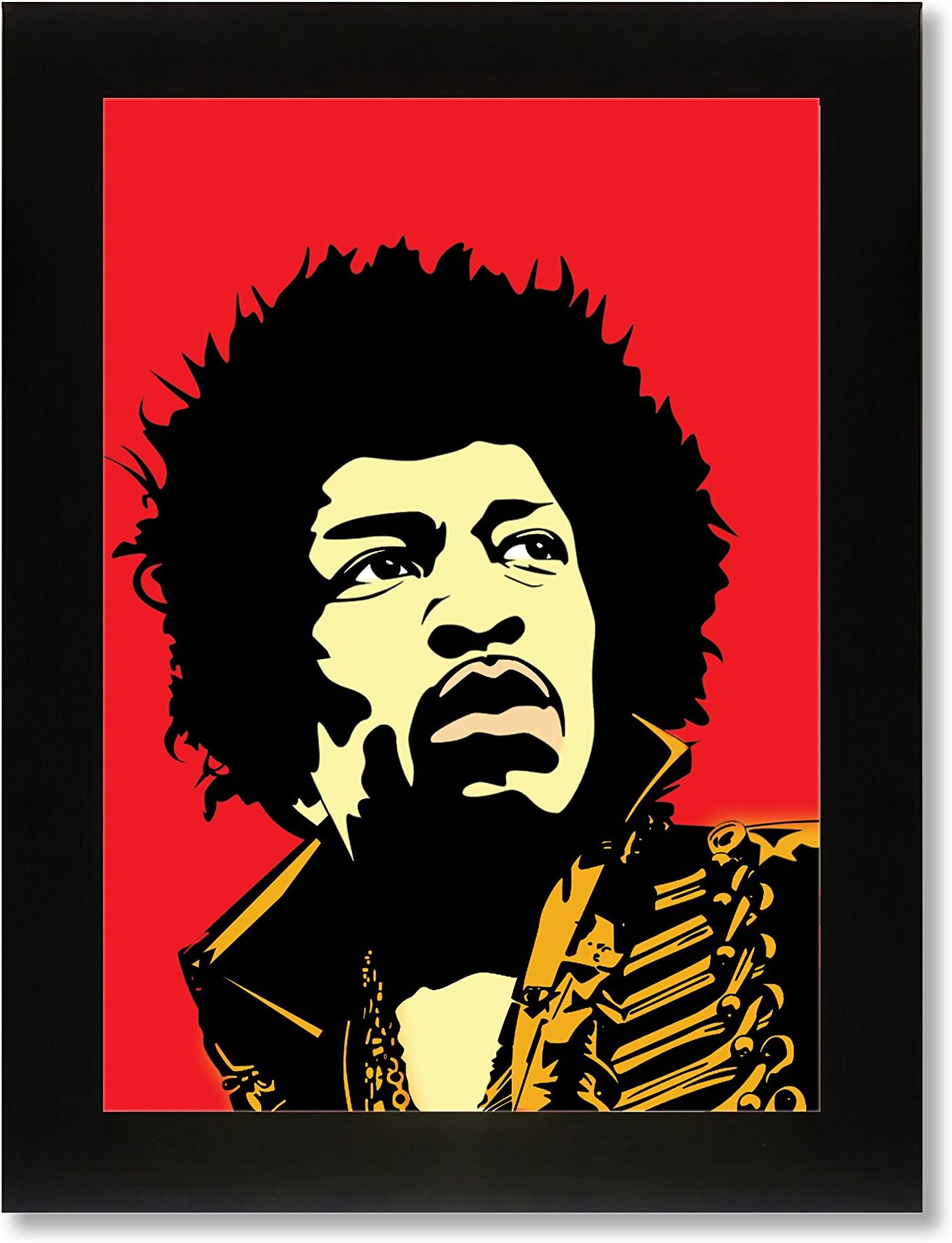 – pienosu Jimi Hendrix (a4 framed) limited edition print
