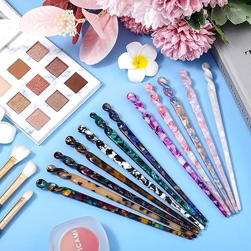 Miniatura 7 de 12 palillos de acetato para el cabello, palillos para el cabello, accesorios para el cabello, horquilla de concha de tortuga, horquilla con