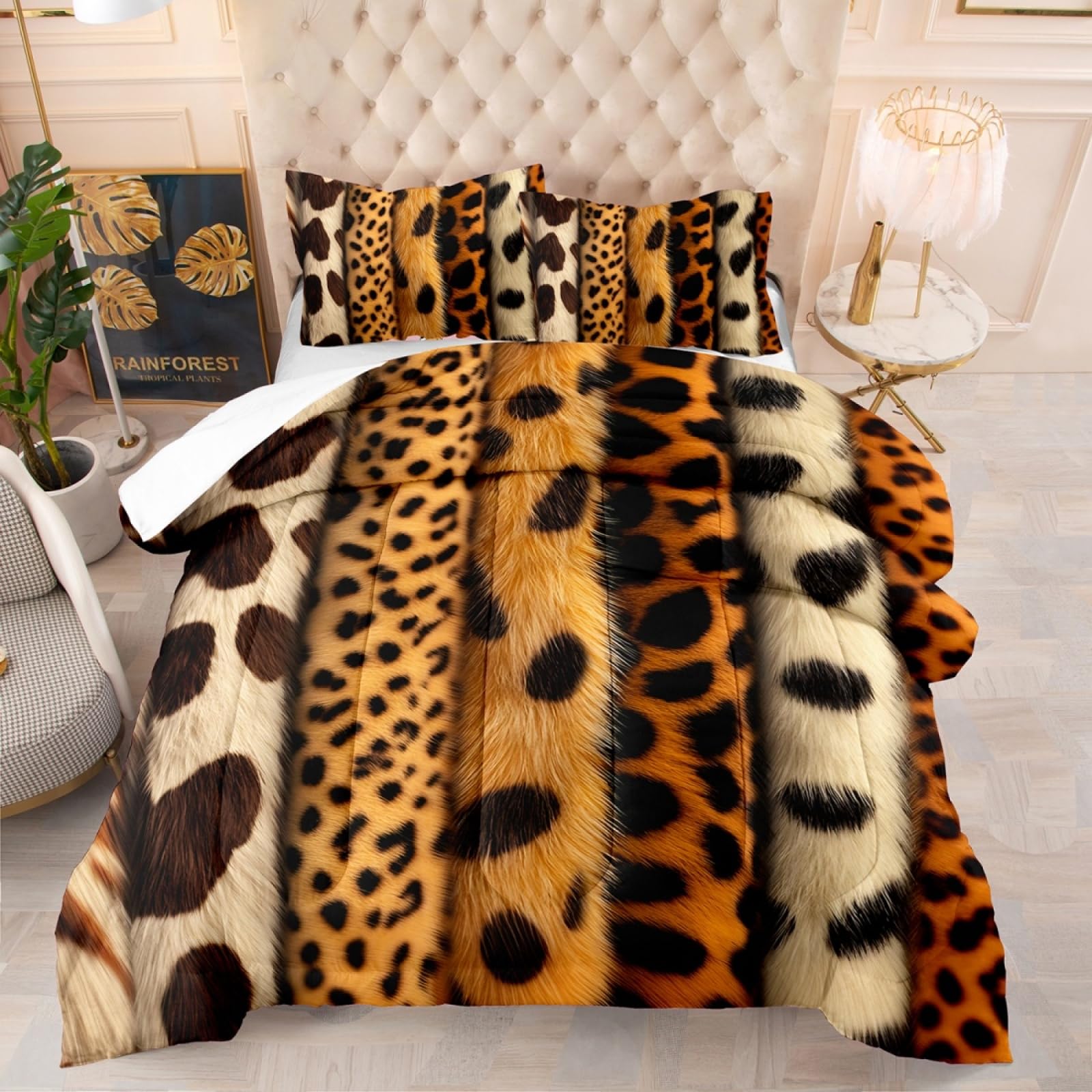 Edredón Invierno Rayas Café Naranja Edredon Microfibra Edredón Nórdico Transpirable Edredon Invierno 4 Temporadas Duvet Lavable Duradero Fundas Nordicas+2 Fundas de Almohada (50x75cm) 203x228cm