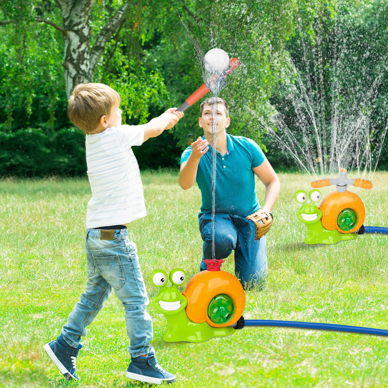 Giocattolo di Sprinkler Giochi d'Acqua per Bambini Giochi da Giardino per Bambini Balene Spruzzino Acqua Giochi da Esterno Spray da giardino all'aperto-per Bambini 3 4 5 6 7 8 9 10 Anni