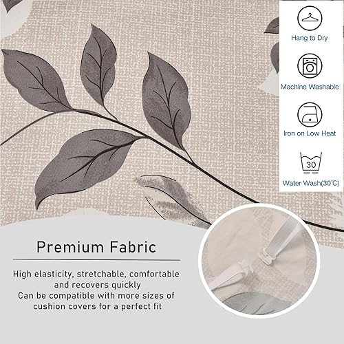 Miniatura 6 de CRFATOP 4 fundas elásticas para sillas de comedor con funda de banco, fundas para sillas de comedor, fundas de cojín tapizadas para asiento de