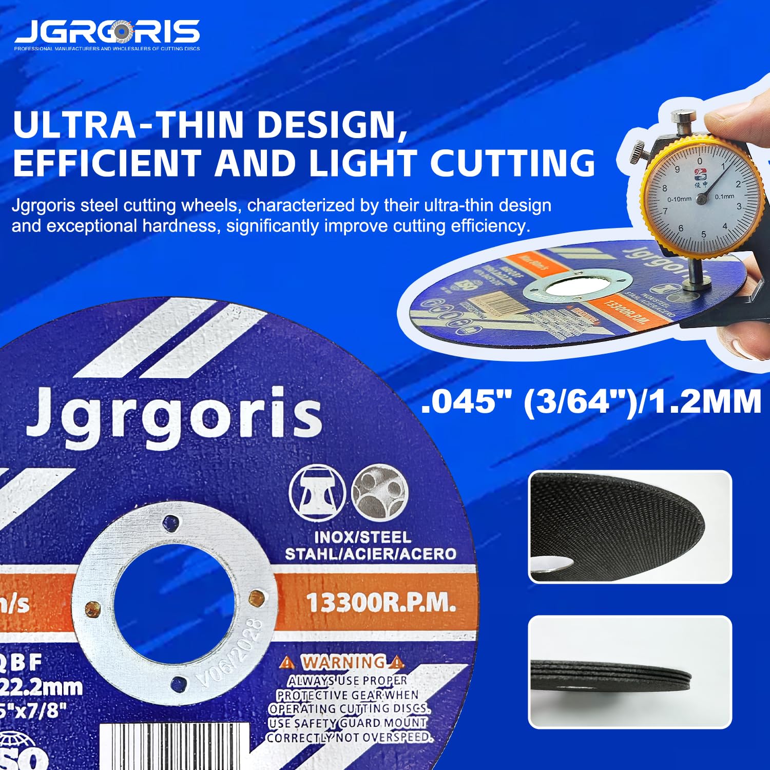 Cut-Off Wheels - 150 Pack for Angle Grinders -4