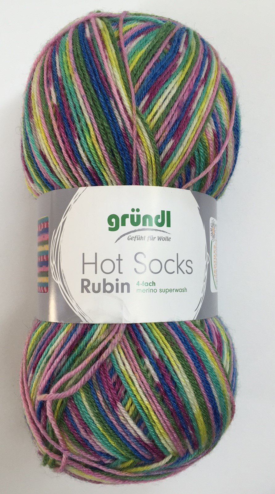 Grndl Hot Socks Rubin, 7 tolle Farben, Merino Sockenwolle + Bambus, 100 g  Knuel, 4-Fach, kuschelweich auch hervorragend fr Tcher geeignet. (04) :  Amazon.de: Kche, Haushalt & Wohnen