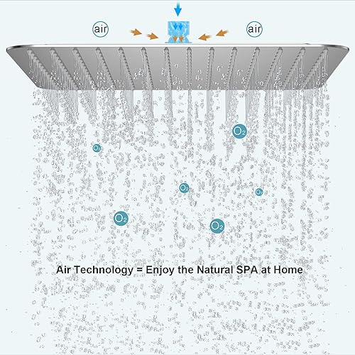 Miniatura 7 de SR SUN RISE Juego de grifo de bañera de metal de 12 pulgadas, sistema de ducha con boquilla de bañera, cabezal de ducha de lluvia y combo de mano,