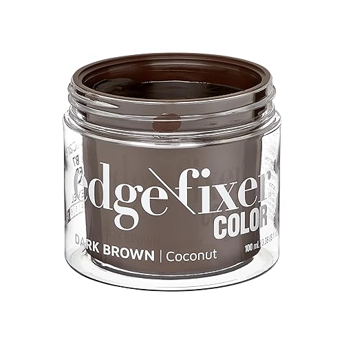 Miniatura 2 de KISS COLORS & CARE Fijador de bordes de color, 3.38 oz (3.4 fl oz), marrón oscuro, oculta las canas y rellena la línea del cabello, hidratante,