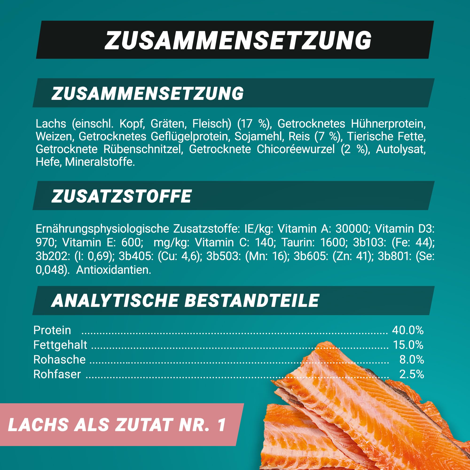 PURINA ONE High Protein, Katzenfutter trocken, reich an Lachs, 6 x 900g | Katzenfutter trocken