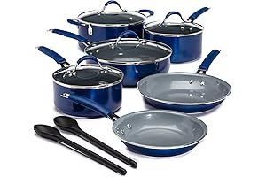 Cooking Light Nonstick Ceramic Pots and Pans 12-Piece Set