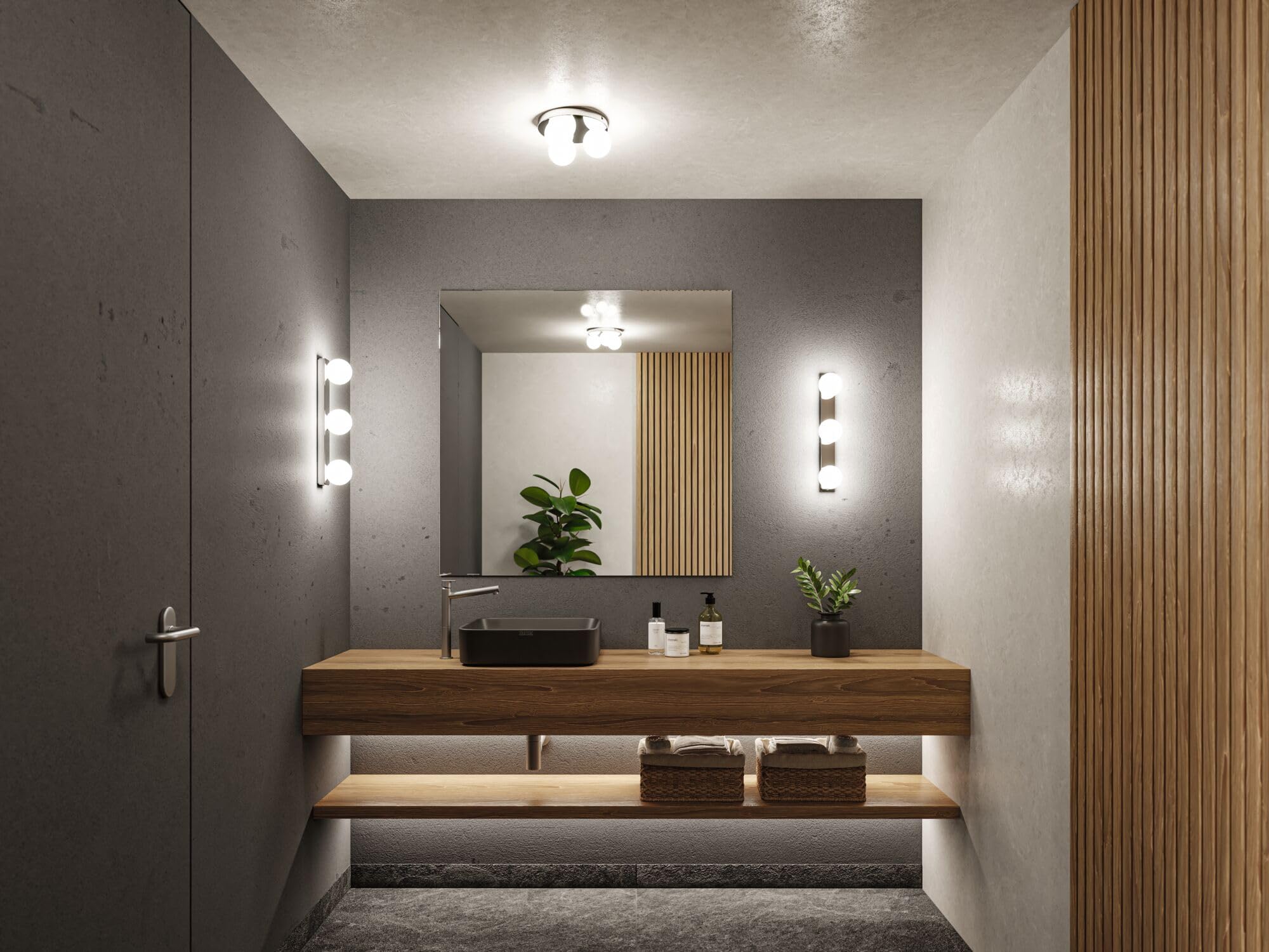 Paulmann 71063 Aplique Selection Bathroom Gove IP44 G9 230 V máx. 3x20W regulable, cromo, satinado, luminaria de baño