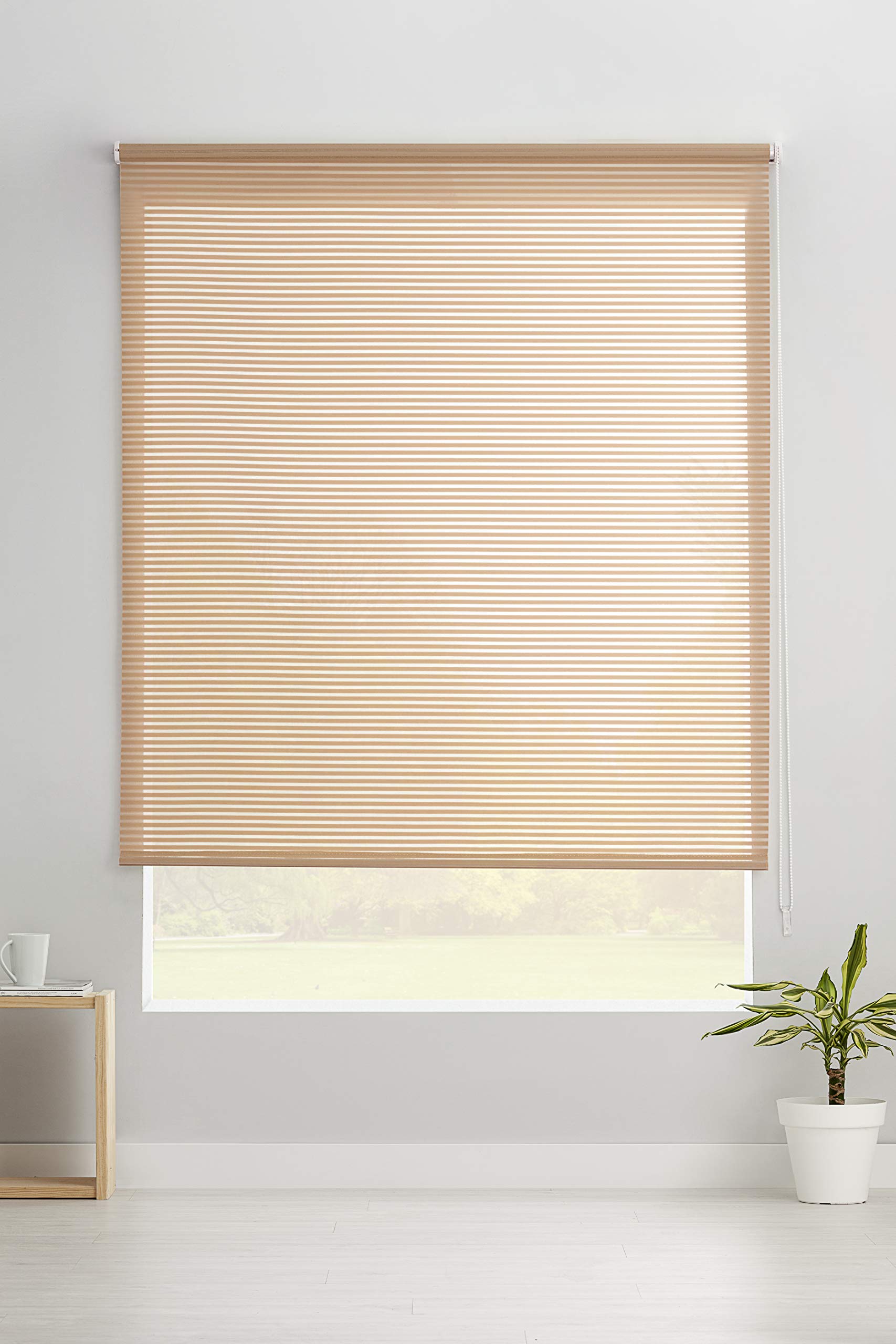 Estoralis Robert Tenda a Rullo Traslucida, Poliestere, Beige, 130 x 190 cm
