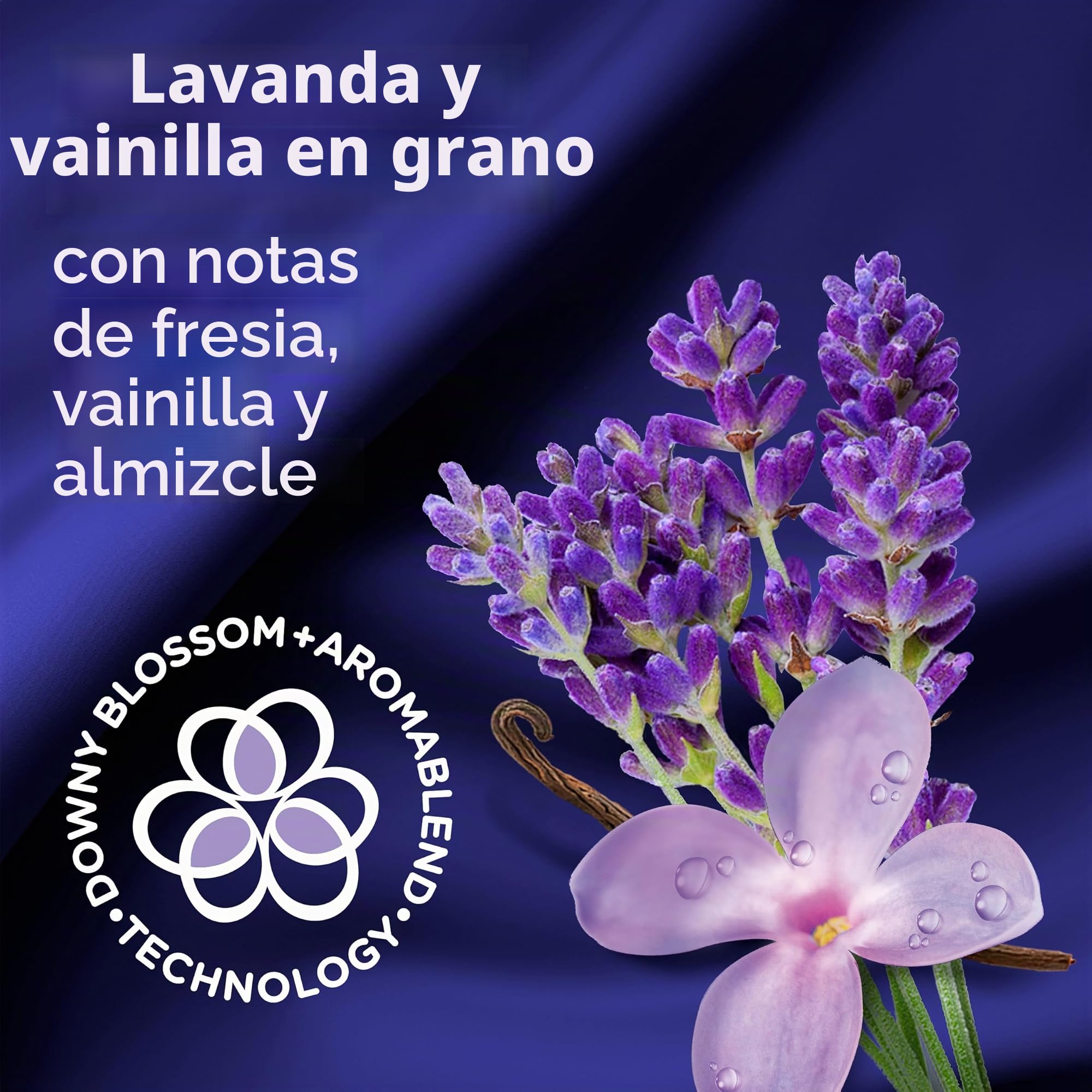 Downy Infusions - Suavizante de tela para ropa líquido, aroma tranquilo, lavanda y vainilla, 56 onzas líquidas (paquete de 2)
