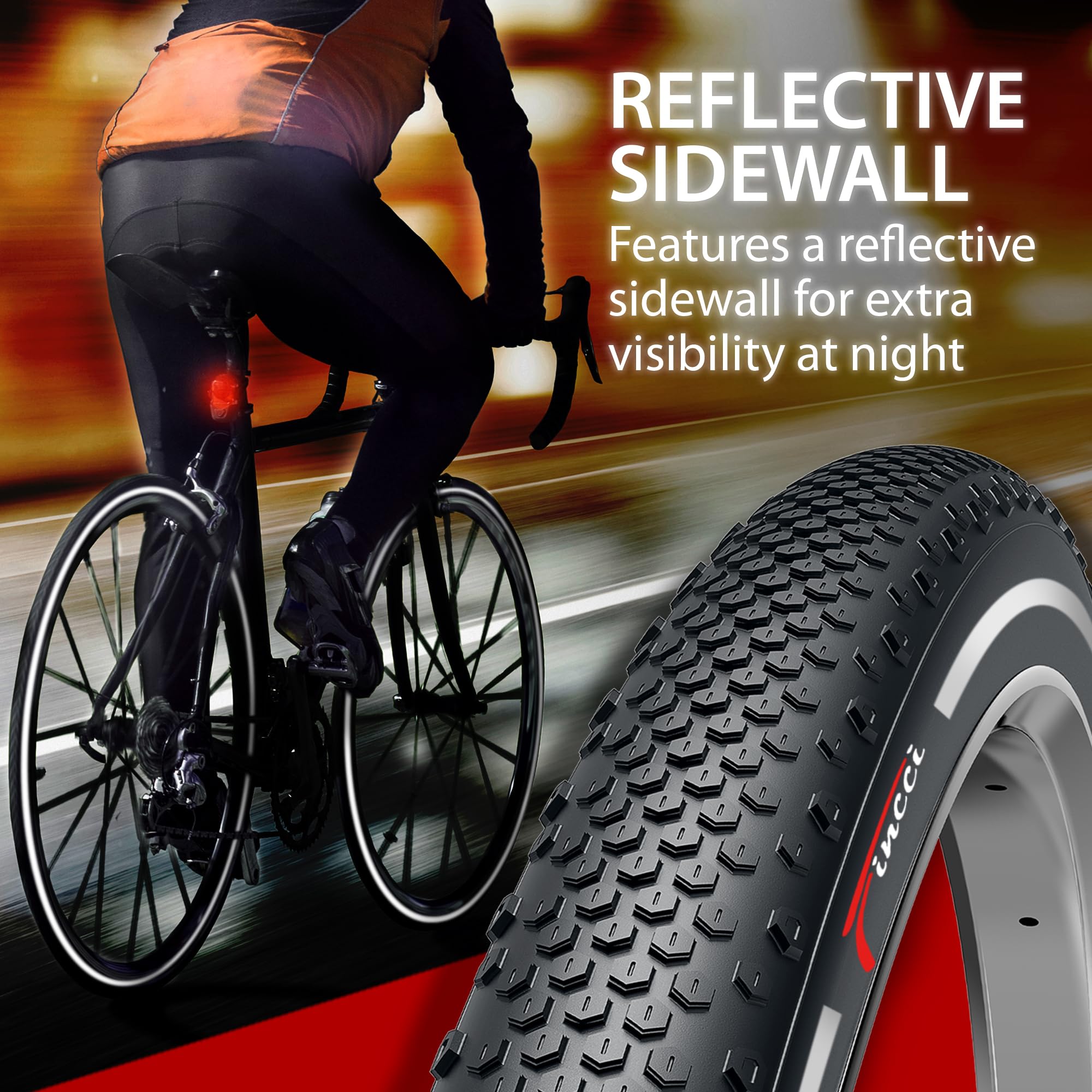 Fincci Bicicleta Cubiertas 700c x 38c - Par Gravel Plegable Neumaticos 40-622 con 1mm Antipinchazos - Nero Gomas 28 x 1.5 pulgados para Adulto, Eléctrica, Carretera, MTB, Urbain Bici - 60 TPI