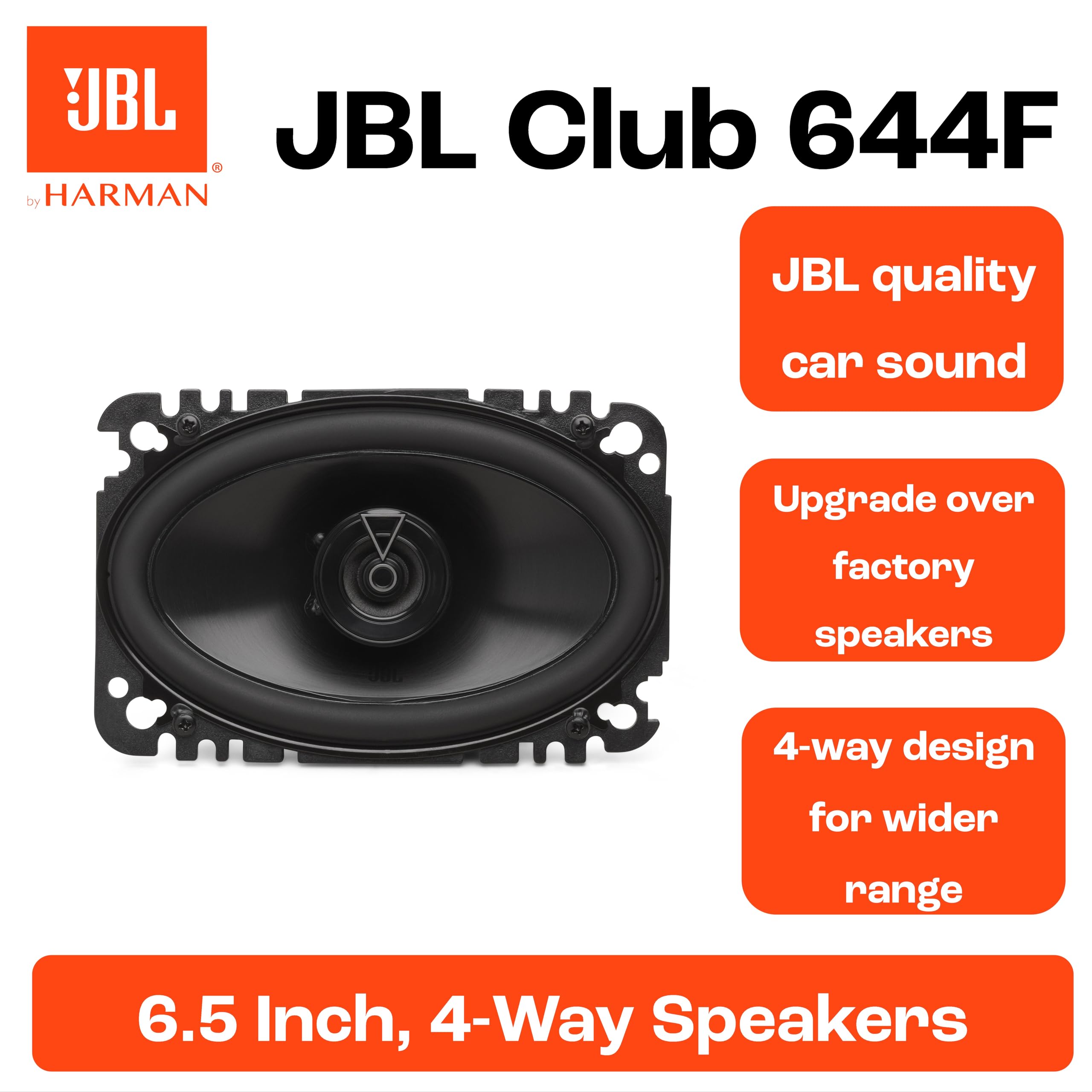 JBL Club Gen3 644F 4x6'' (10x15cm) Hoparlör Seti Koaksiyel, Siyah