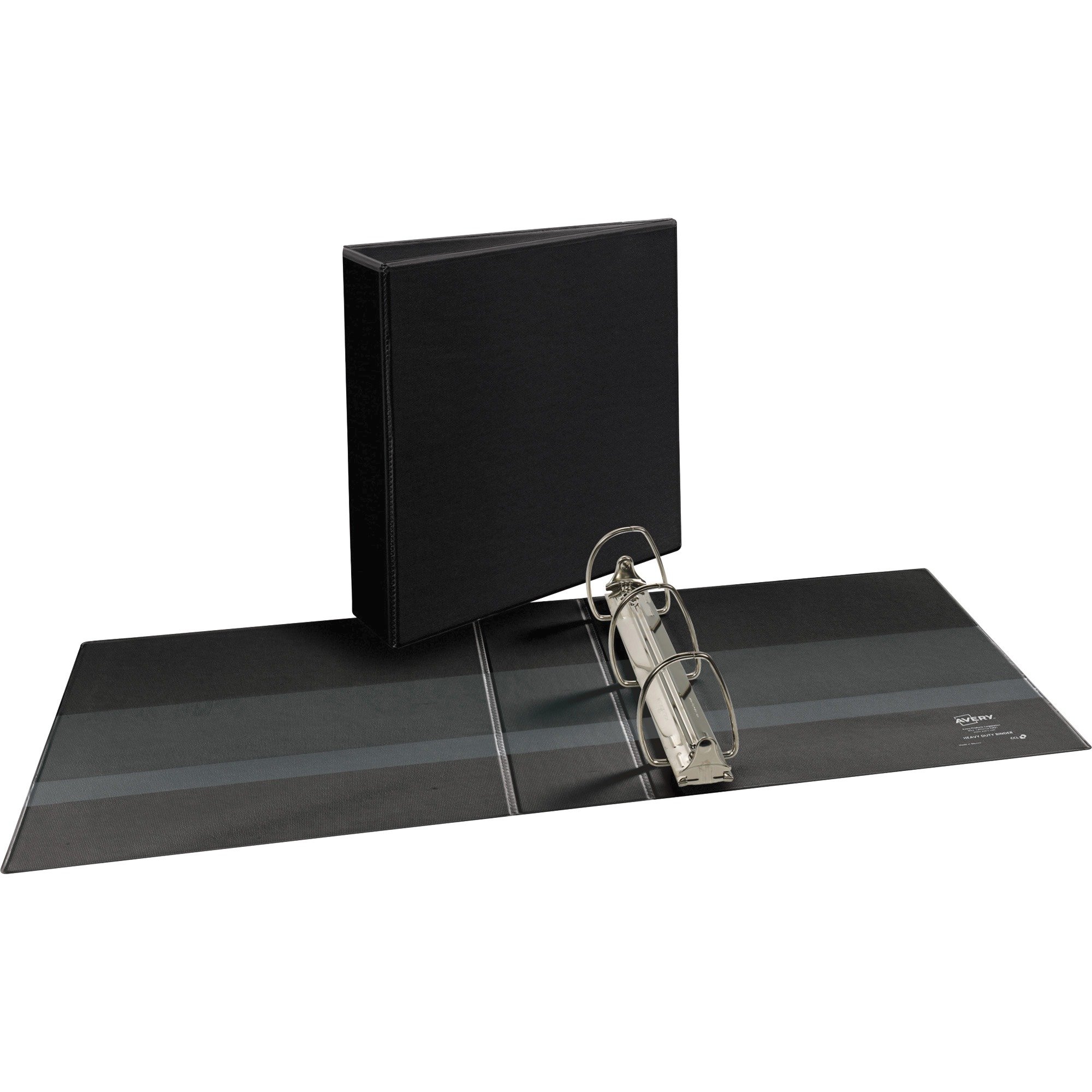 Avery® Durable View Binders - EZD Rings - 3" Binder Capacity - Letter - 8 1/2" x 11" Sheet Size - 670 Sheet Capacity - 3 x D-Ring Fastener(s) - 4 Internal Pocket(s) - Poly - Black - Recycled - Easy Insert Spine, Exposed Rivet, Gap-free Ring, Stacked , 4Pk