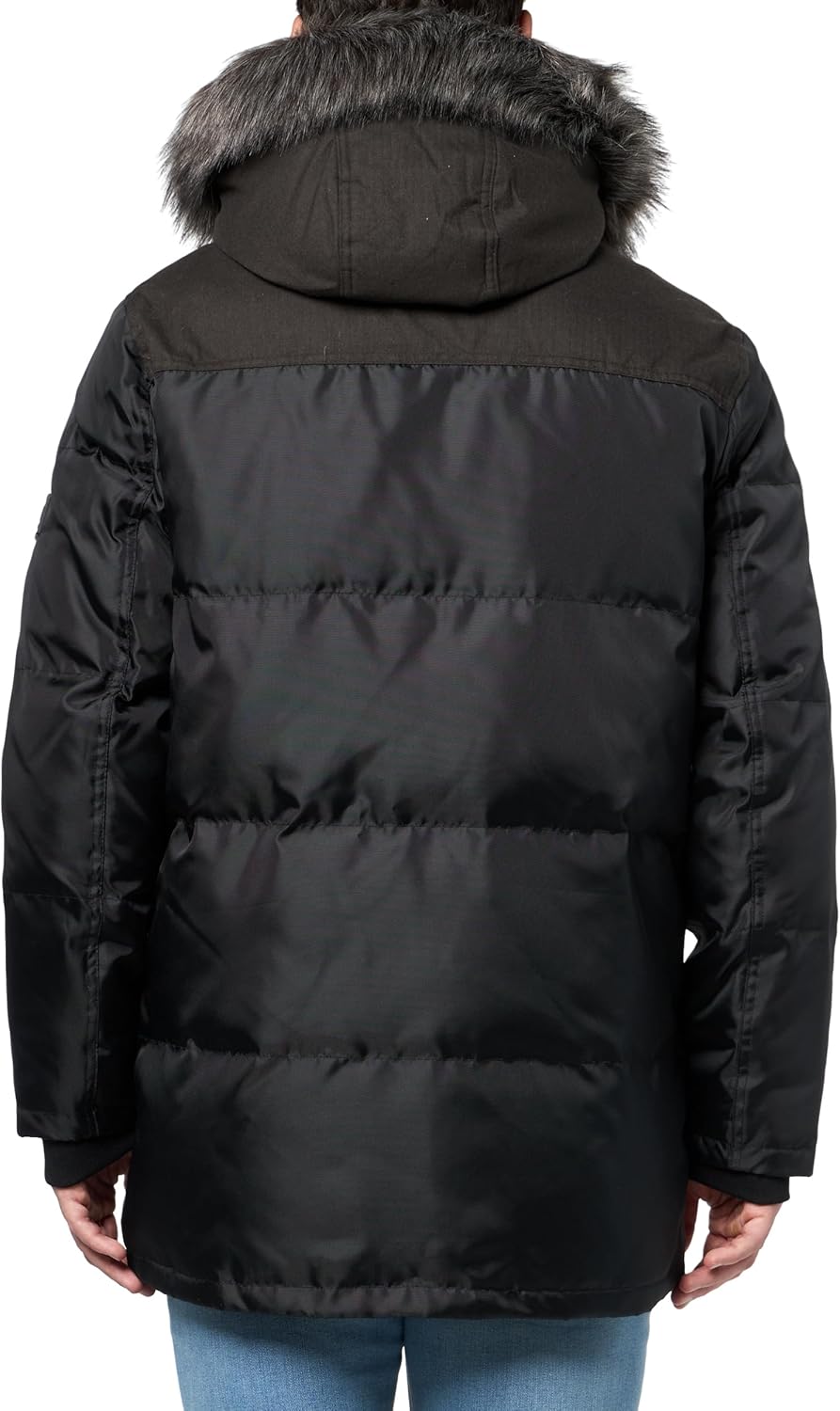 Andrew Marc mens Outerwear Tripp Mixed Media Faux Fur Hooded Parka - Image 2