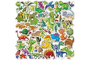LOKIPA Dinosaur Stickers: 50pcs of Enchanting Dinosaur Companions for Your Kids' Imaginative Play