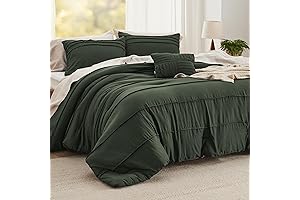 Bedsure Olive Green Comforter Set King - Soft and Restful Bedding for a Peaceful Sleep