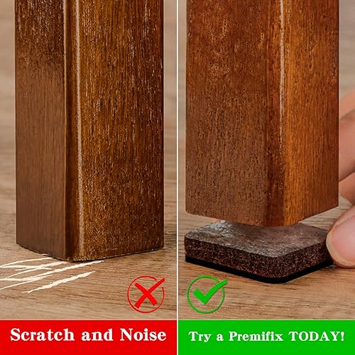 Miniatura 2 de Almohadillas de goma antideslizantes para muebles, 8 piezas cuadradas de 2 pulgadas, almohadillas antideslizantes para muebles de madera dura, para