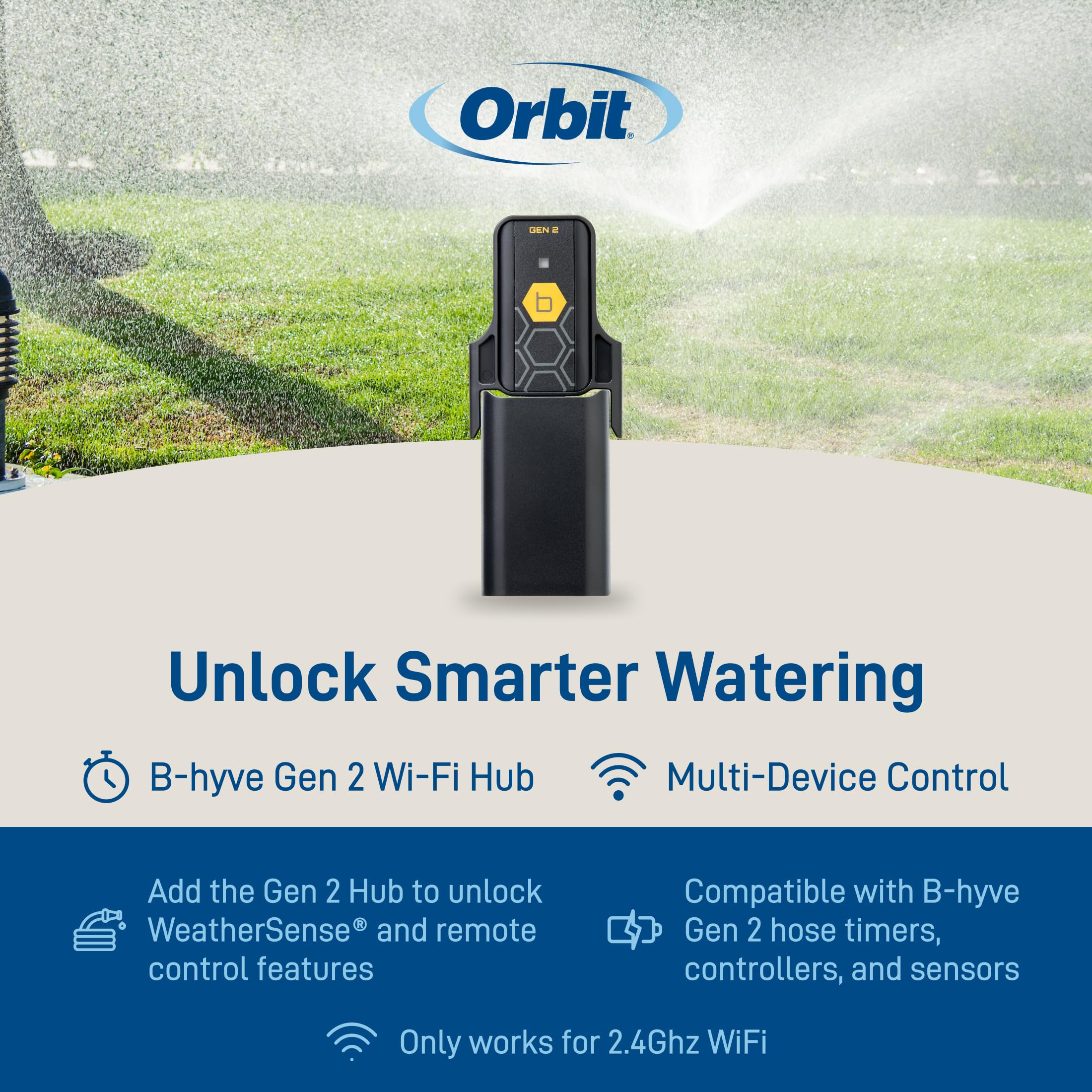 Orbit 21027 B-hyve Gen 2 Hub Wi-FI, Gris