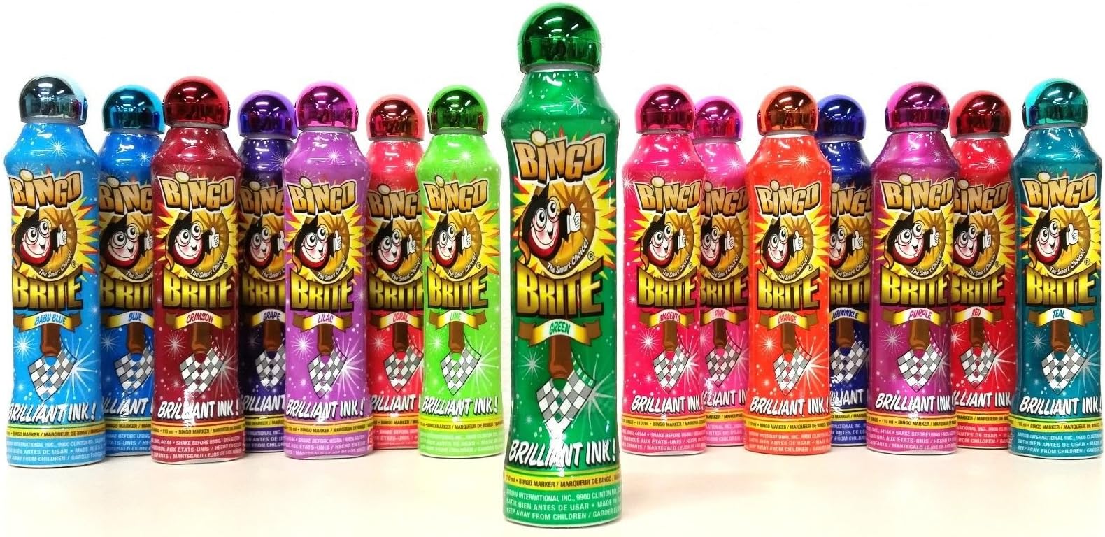 Bingo Brite 4oz Bingo Dauber Full Set (Fifteen Colors)