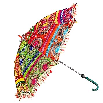 ashoka stores Colorful Design Rajasthani Umbrella Handicraft