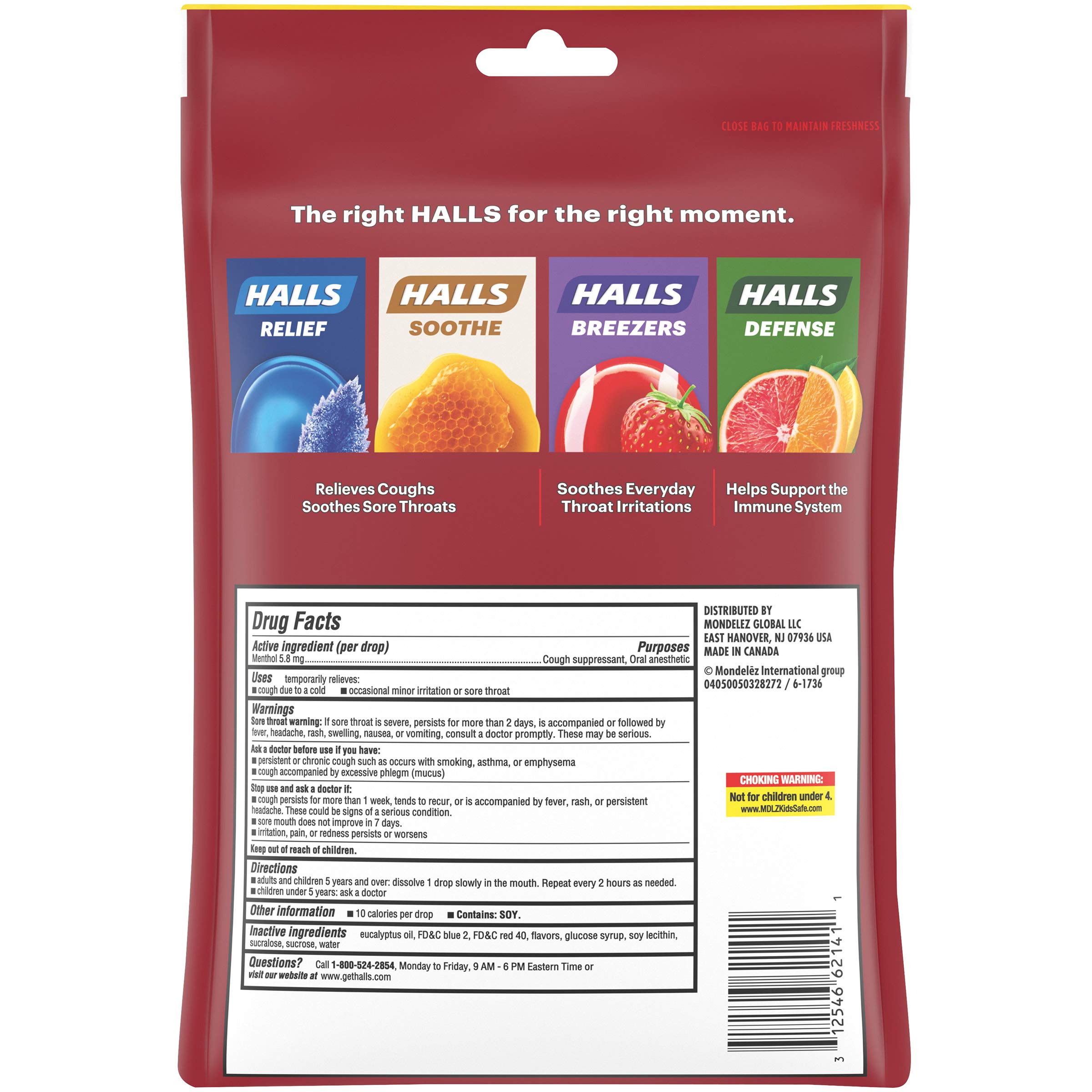 HALLS Relief Cherry Cough Drops, 80 Drops Buy Online in United Arab