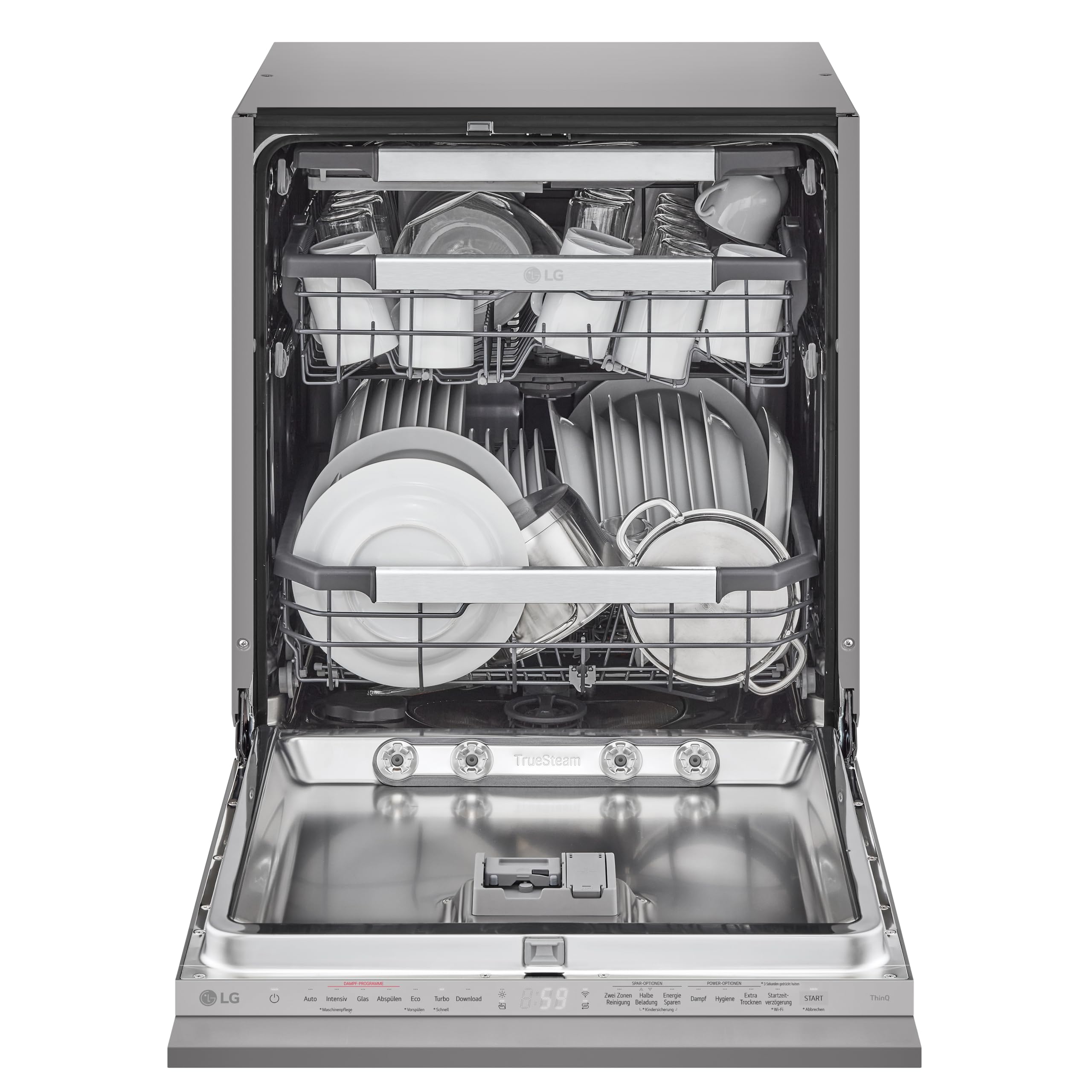 LG DB476TXS Geschirrspüler 43 dB Energieklasse A Dampf ThinQ Silber