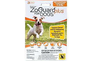 ZoGuard Plus Flea and Tick Prevention for Small Dogs 5-22 lbs (3 Doses)