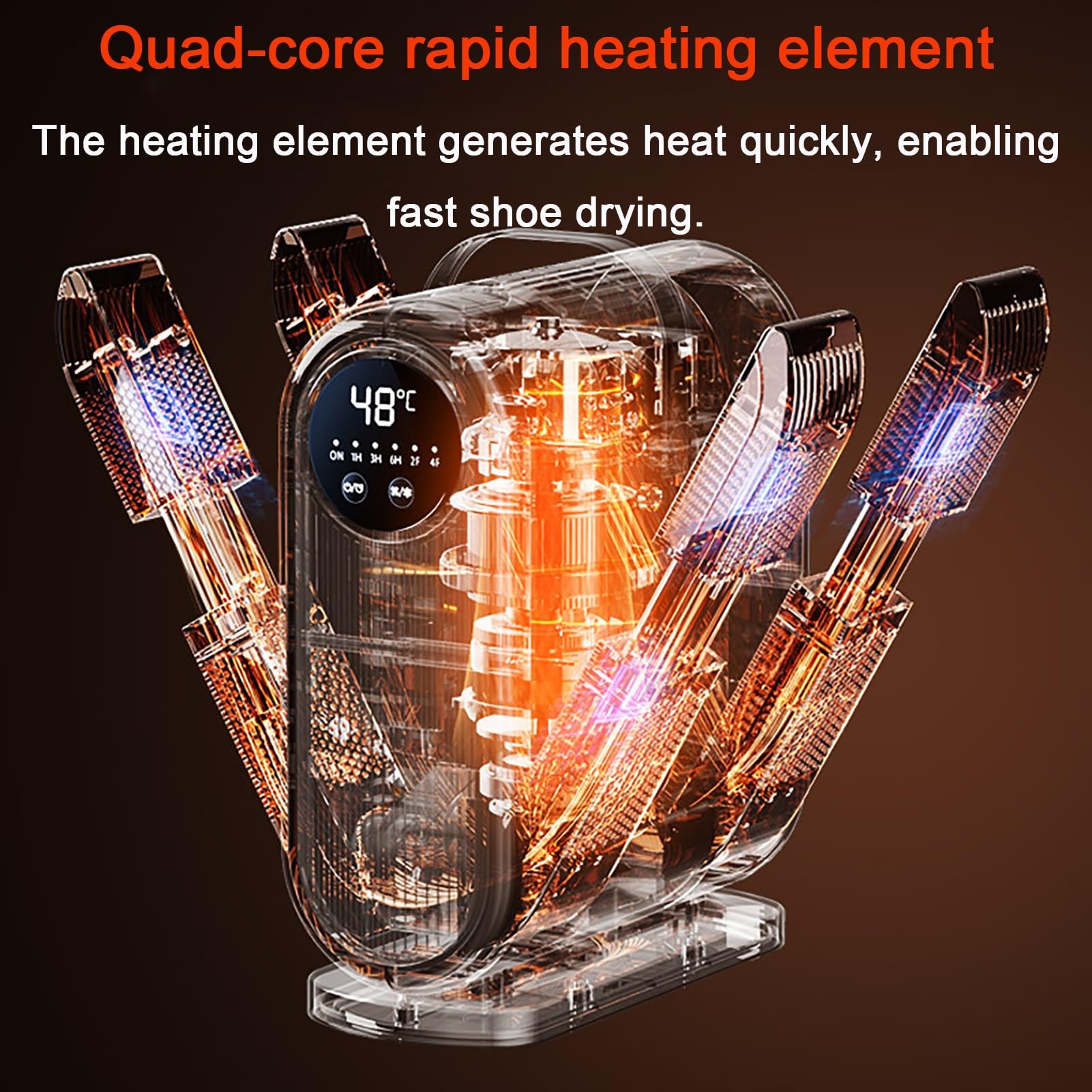 Sèche-Gants Et Chauffe-Bottes avec Minuterie Intelligente, Séchage À L'air Chaud À 360° for Chaussures Mouillées, Séchage Rapide for Chapeaux, Chaussettes Et Gants