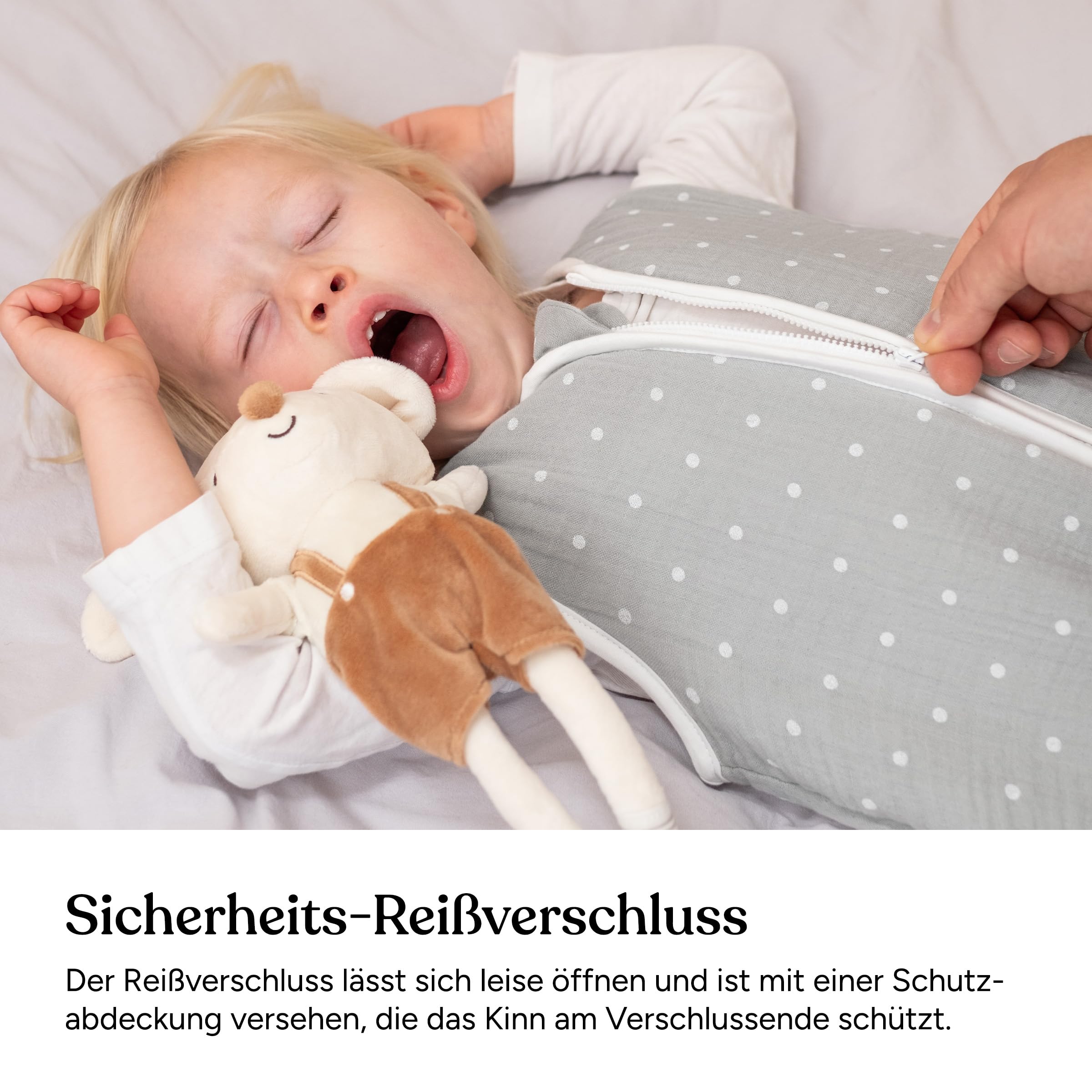Ehrenkind® Schlafsack mit Füßen | Musselin 2.5 TOG | Babyschlafsack mit 100% Bio-Baumwolle OEKO-TEX