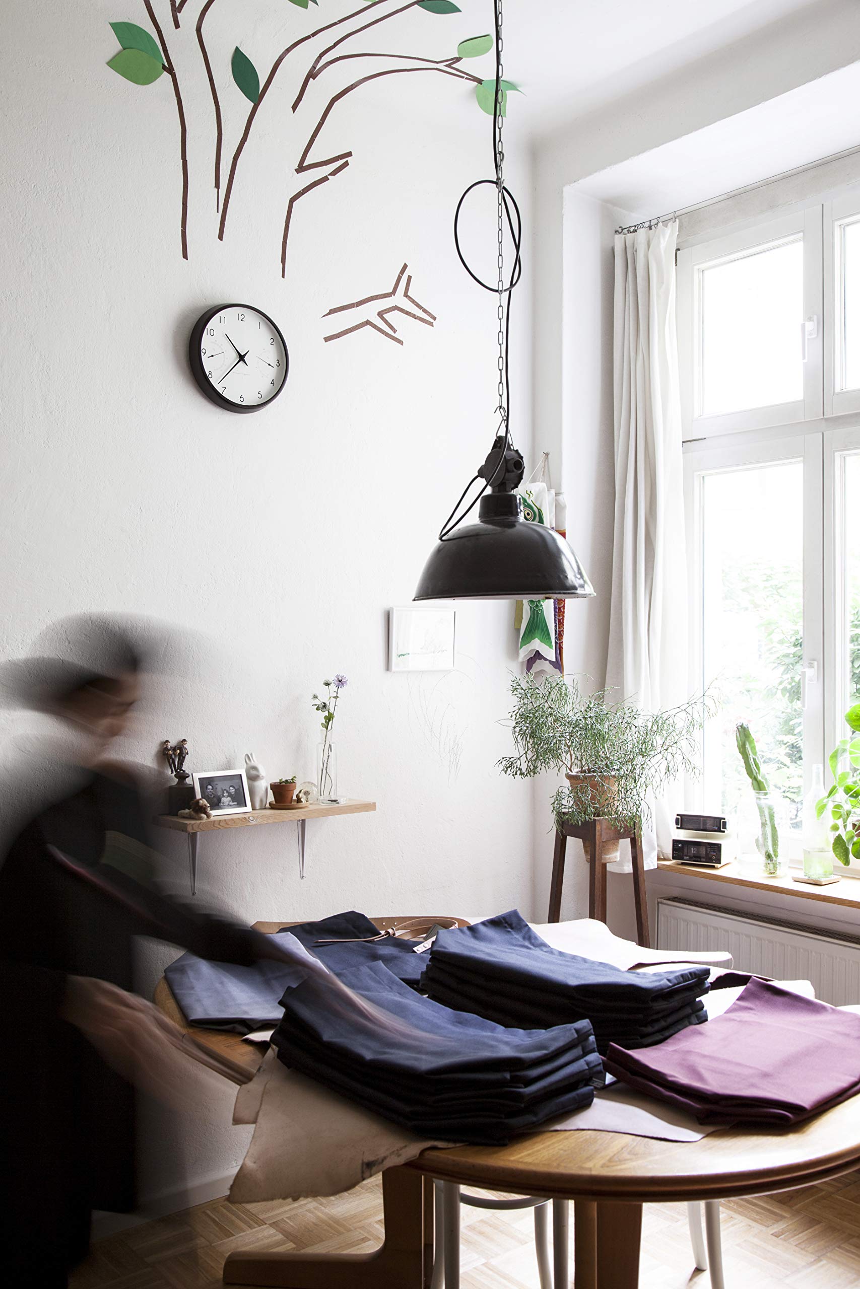 Amazon.co.jp: レムノス 掛け時計 カンパーニュ エール 温湿度計付  