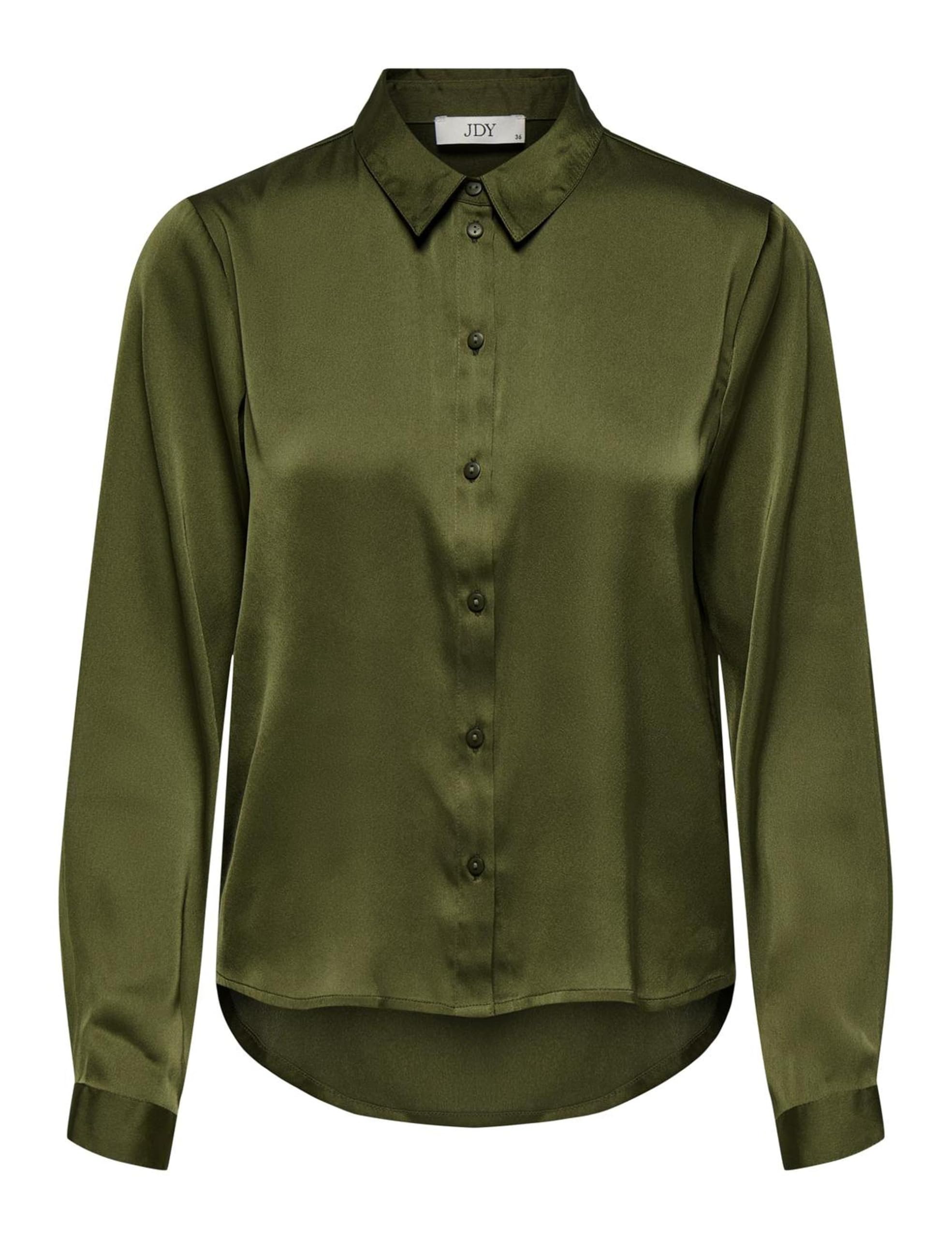 JdY fifi L/S Shirt WVN Noos, Dark Olive, 8