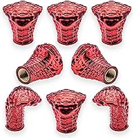 Vista 37 de 4 piezas de tapas de válvula de neumático estilo Cobra, forma de cabeza de serpiente, tapas universales de válvula de neumático con núcleo de cobre