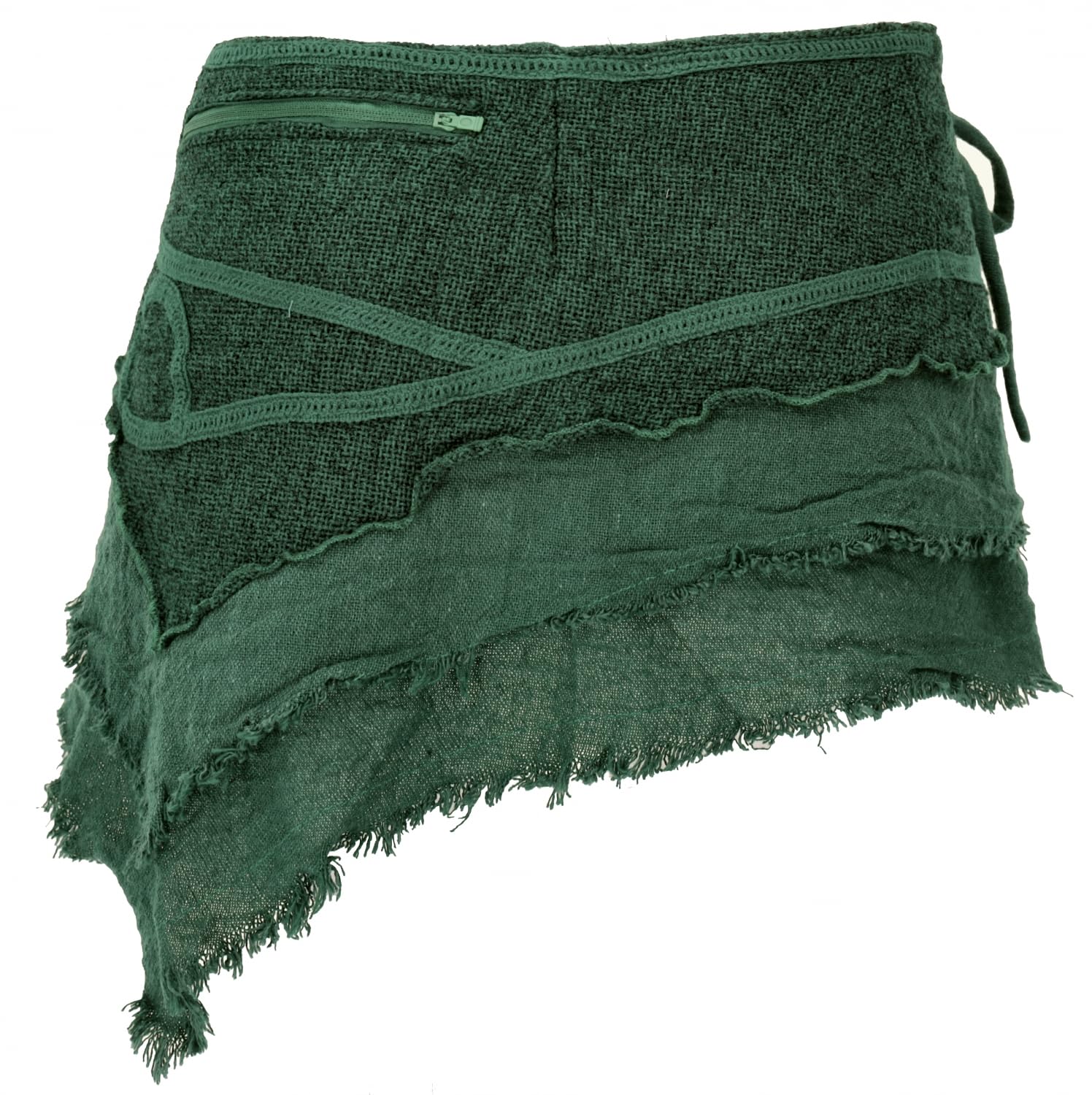 Guru-Shop, Goa Cacheur, Minigonna, Gonna a Portafoglio, Cotone, Gonne Corte