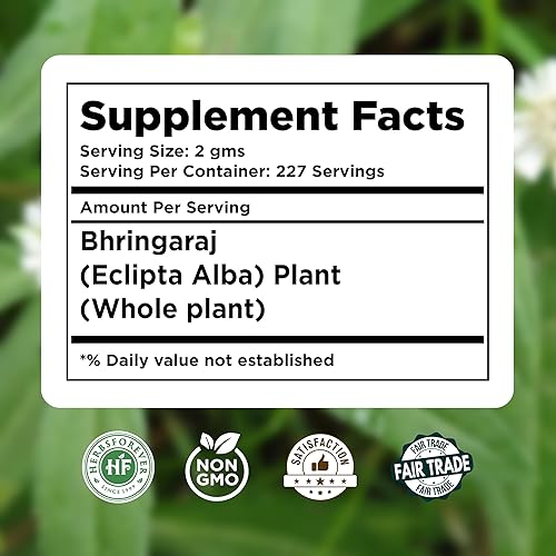 Miniatura 4 de HerbsForever Bhringaraj Polvo – Eclipta Alba – Hierba para el cuidado del cabello – Acondicionador natural para el cabello – Nutre los folículos