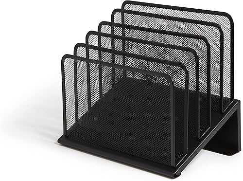 Miniatura 3 de Staples TRU RED Organizador de escritorio de malla de alambre, 5 compartimentos, organización de archivos, perfecto para uso en oficina y hogar,