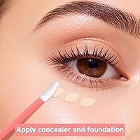 Vista 7 de 100 piezas de aplicadores de brillo labial, pinceles desechables aplicadores de brillo labial varitas de brillo labial aplicadores kit de Rosa bebé
