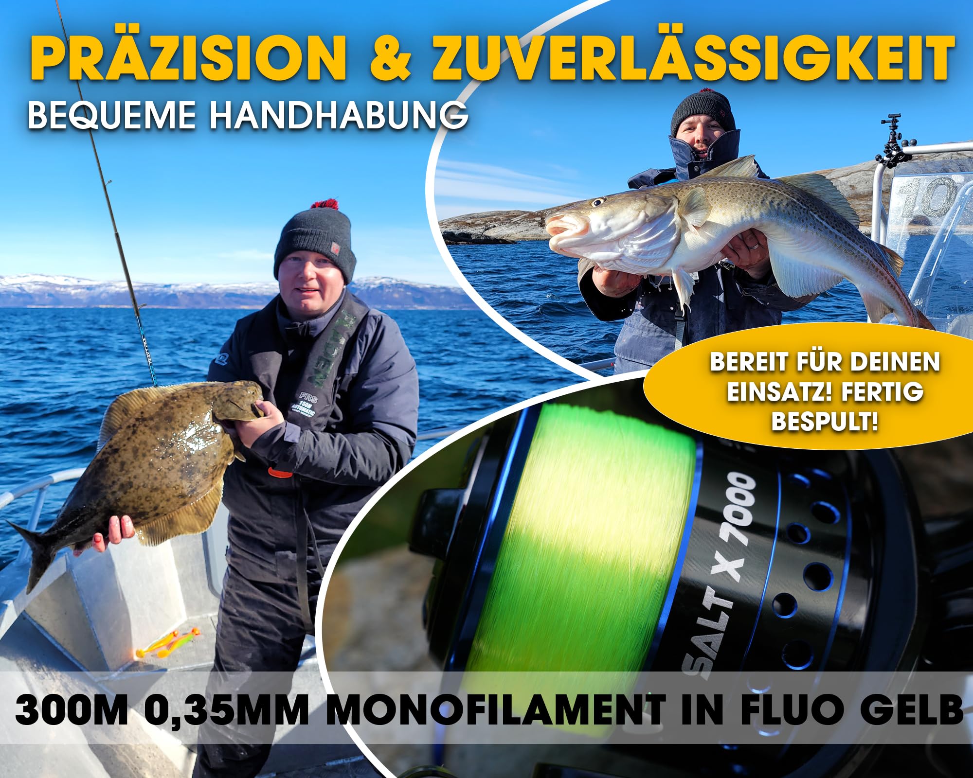 Angel Berger Meerescombo Angelset Norwegen Pilkset Pilkrute mit Stationärrolle Meeresangeln Norway Meeresangelset